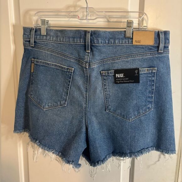 PAIGE Asher distressed denim shorts size 32 NWT - Picture 6 of 6
